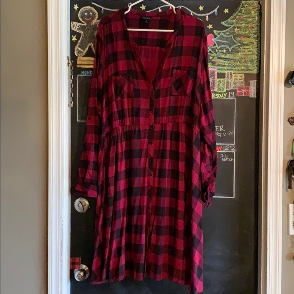 Torrid size 3 buffalo plaid dress